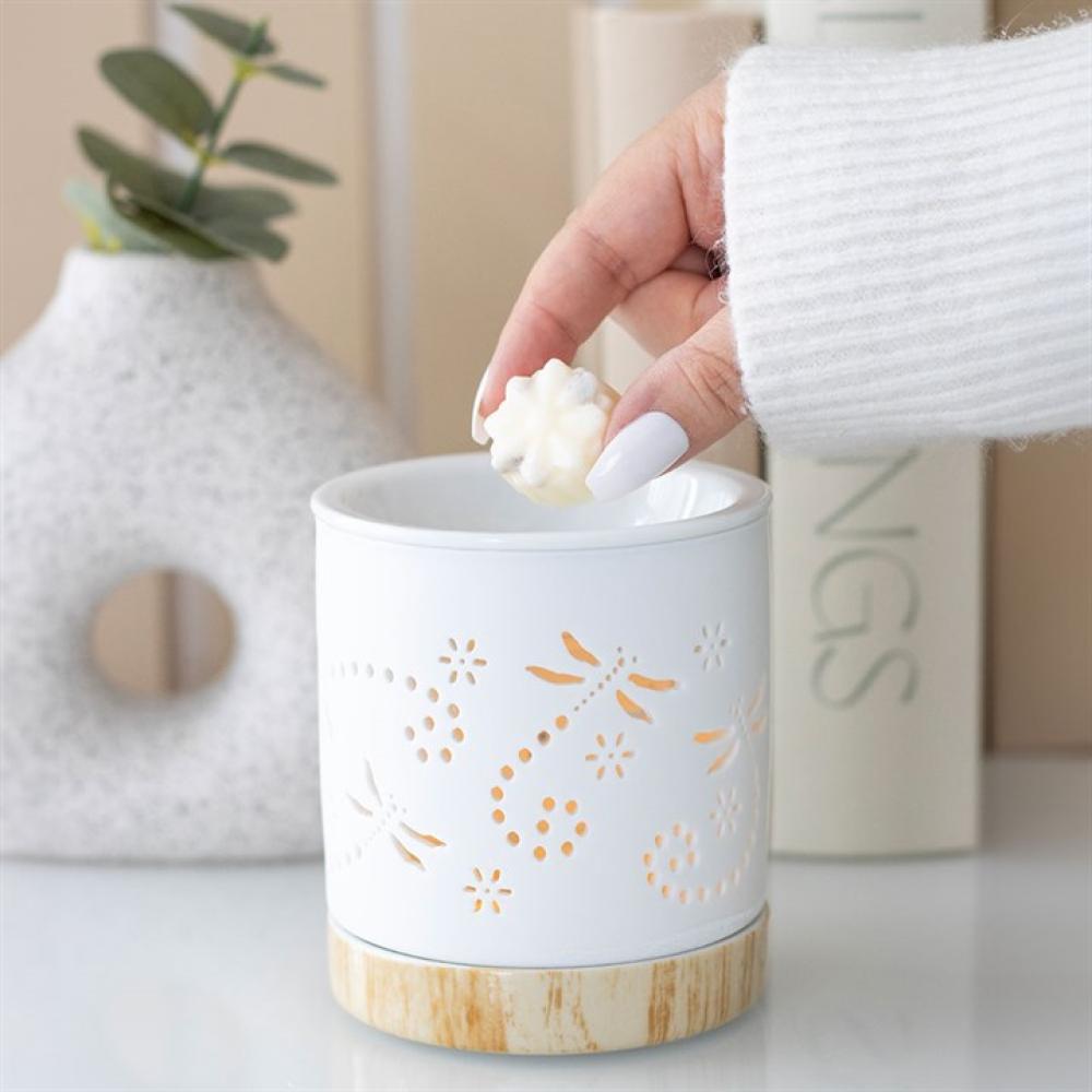 Dragonfly Matte Ceramic Oil & waxmelt Burner